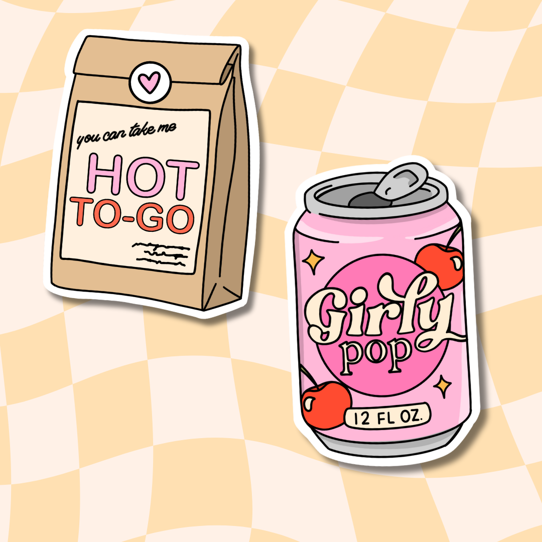 H-O-T-T-O-G-O Sticker || Girly Pop Sticker || Aesthetic Stickers || Waterproof || Vinyl Stickers ||