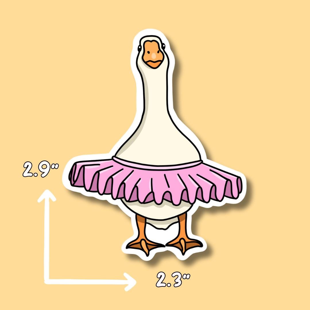 Ballet Frog Sticker || Ballet Goose Stickers || Sticker Aesthetic || Laptop Stickers || Waterproof Stickers || Tutu Stickers || Dance ||
