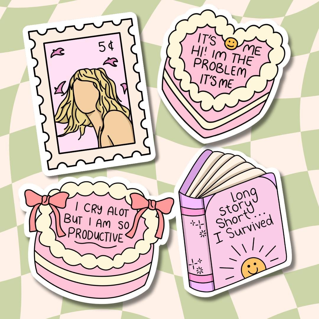 Cake Sticker || Waterproof || Summer Stickers || Sticker Aesthetic || Laptop Sticker || Girly || Swiftie Stickers || Coquette Stickers ||