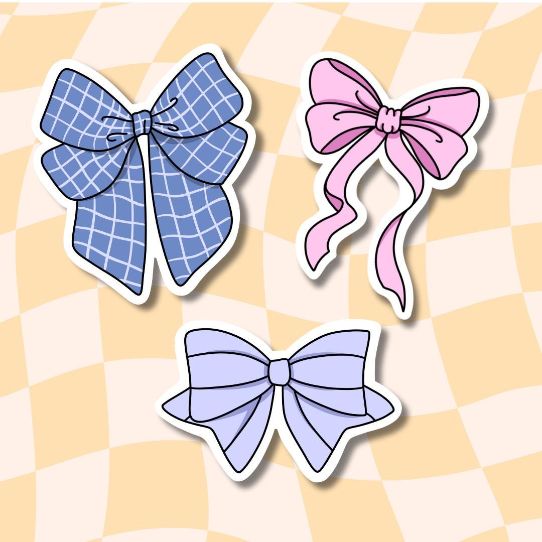 Bow Stickers || Waterproof || Coquette Stickers || Sticker Aesthetic || Laptop Sticker || Cute Sticker || Girly Stickers ||