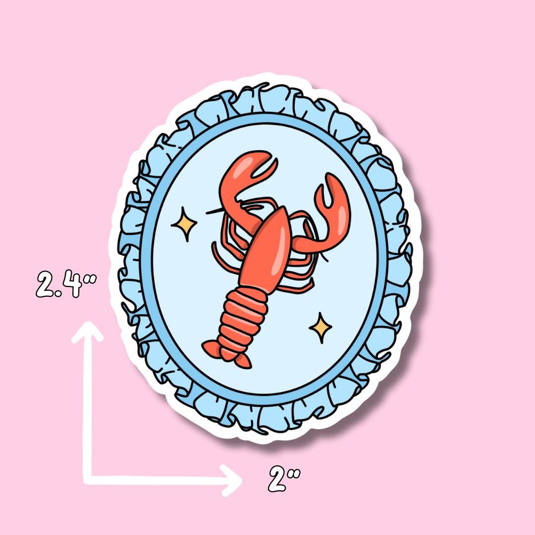 Frame Stickers || Waterproof || Coquette Stickers || Sticker Aesthetic || Sardine Sticker || Croissant Sticker || Girly Stickers || Lobster