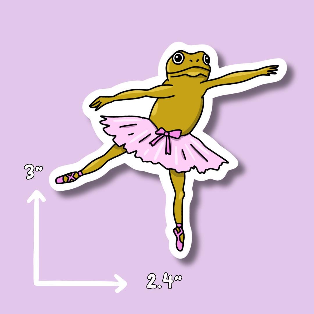 Ballet Frog Sticker || Ballet Goose Stickers || Sticker Aesthetic || Laptop Stickers || Waterproof Stickers || Tutu Stickers || Dance ||