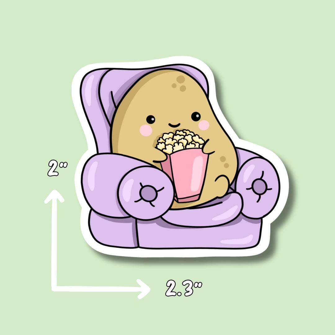 Couch Potato Sticker || Chicken Nugget || Cute Sticker || Waterproof || Laptop Stickers || Sticker Aesthetic || Potato Sticker ||