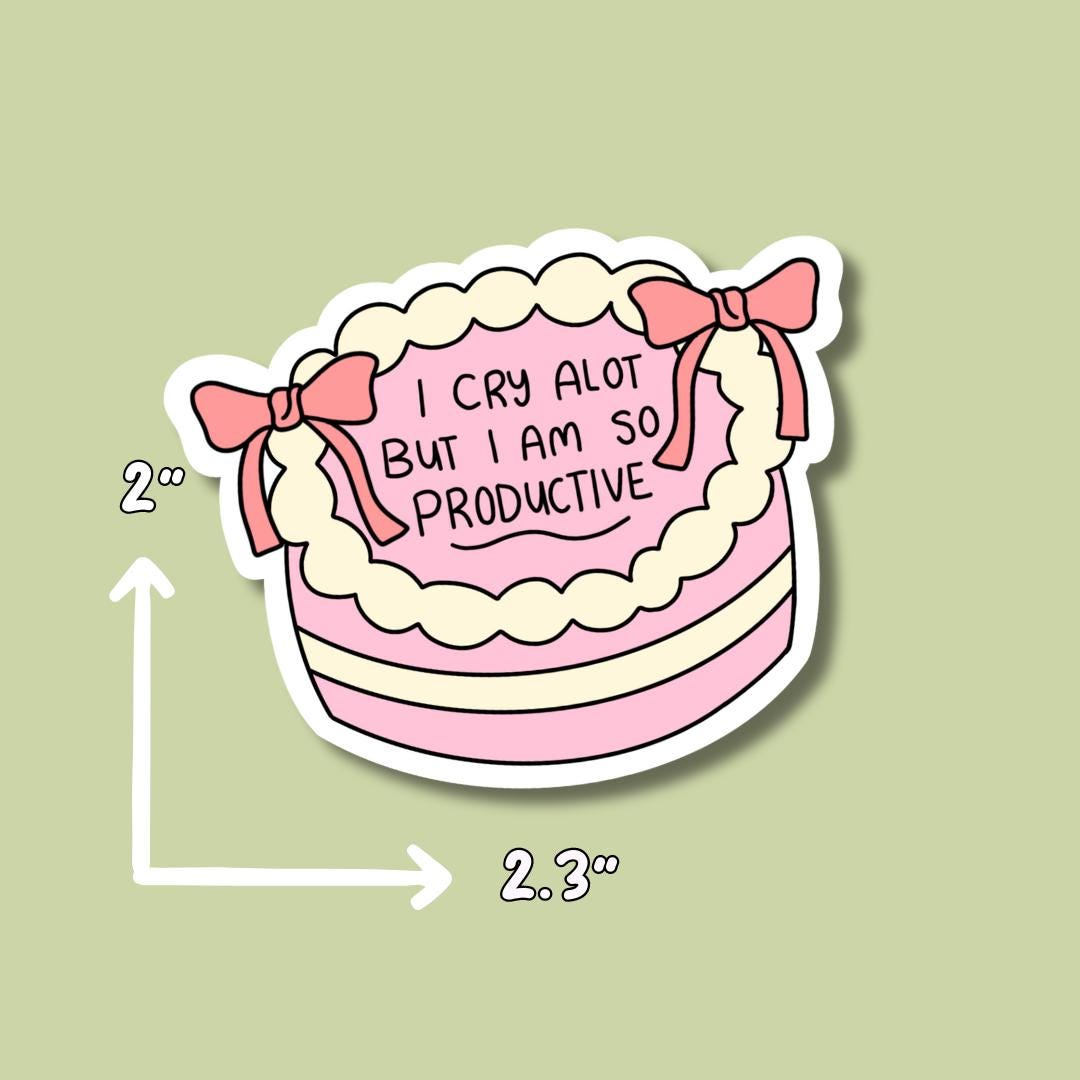 Cake Sticker || Waterproof || Summer Stickers || Sticker Aesthetic || Laptop Sticker || Girly || Swiftie Stickers || Coquette Stickers ||