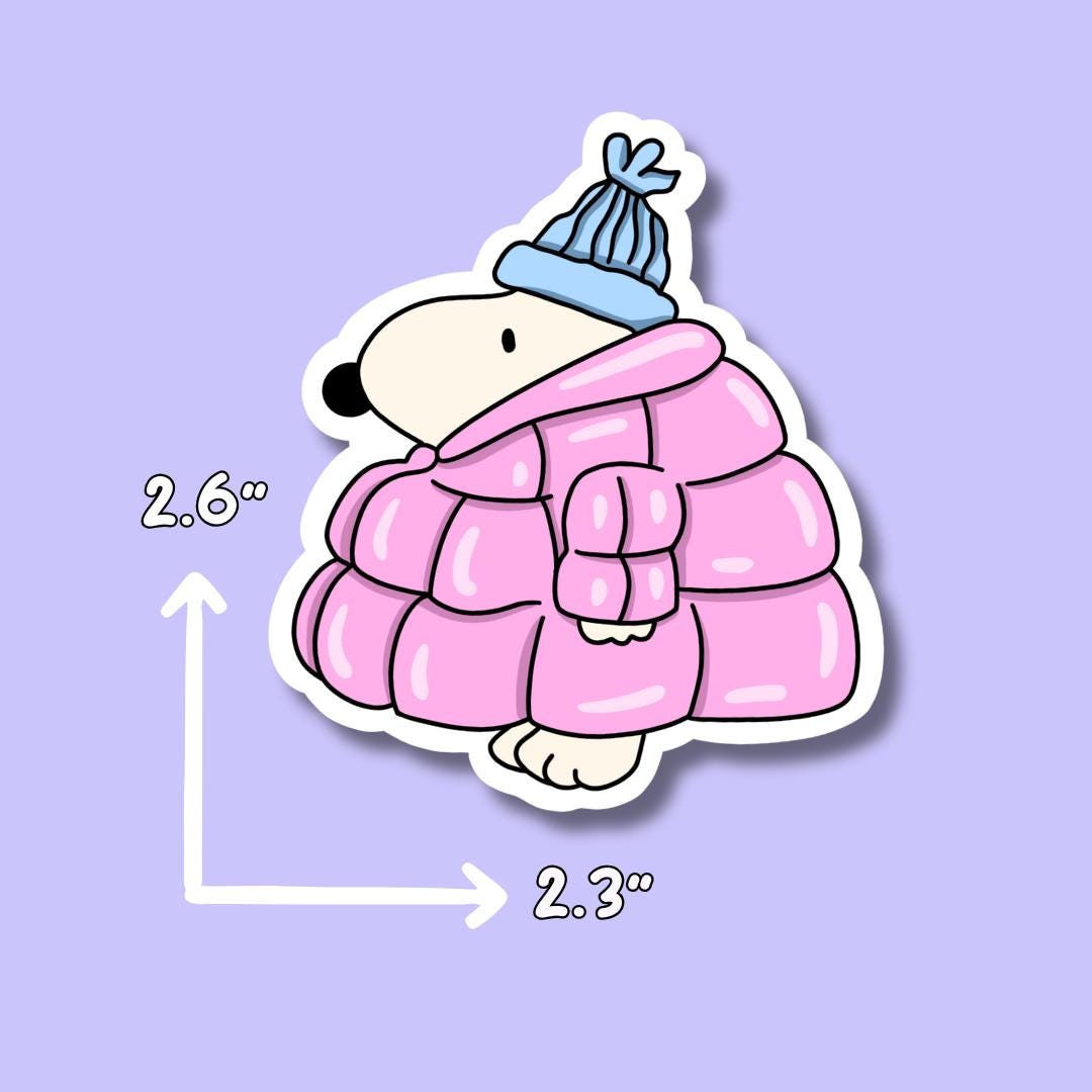 Snoopy Stickers || iced coffee || Waterproof || Winter Snoopy || Vinyl Sticker || Water Bottle Stickers || Laptop Stickers || Charlie Brown