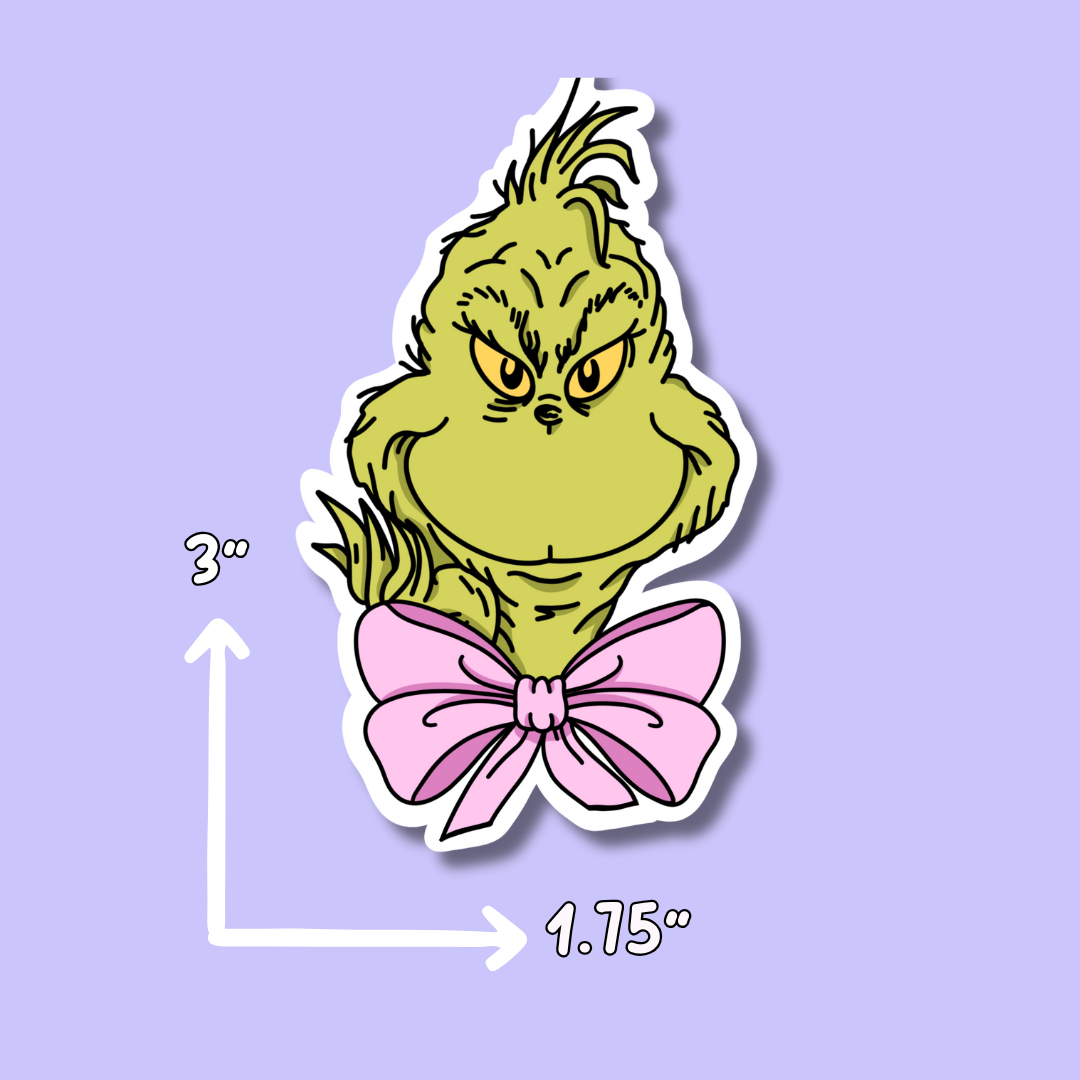 Grinch Sticker || Classic Grinch || Christmas Stickers || Waterproof Sticker || Laptop Stickers ||