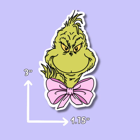 Grinch Sticker || Classic Grinch || Christmas Stickers || Waterproof Sticker || Laptop Stickers ||