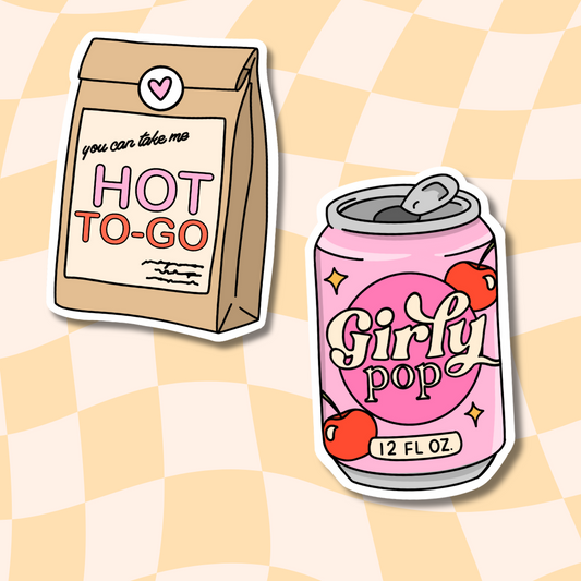 H-O-T-T-O-G-O Sticker || Girly Pop Sticker || Aesthetic Stickers || Waterproof || Vinyl Stickers ||