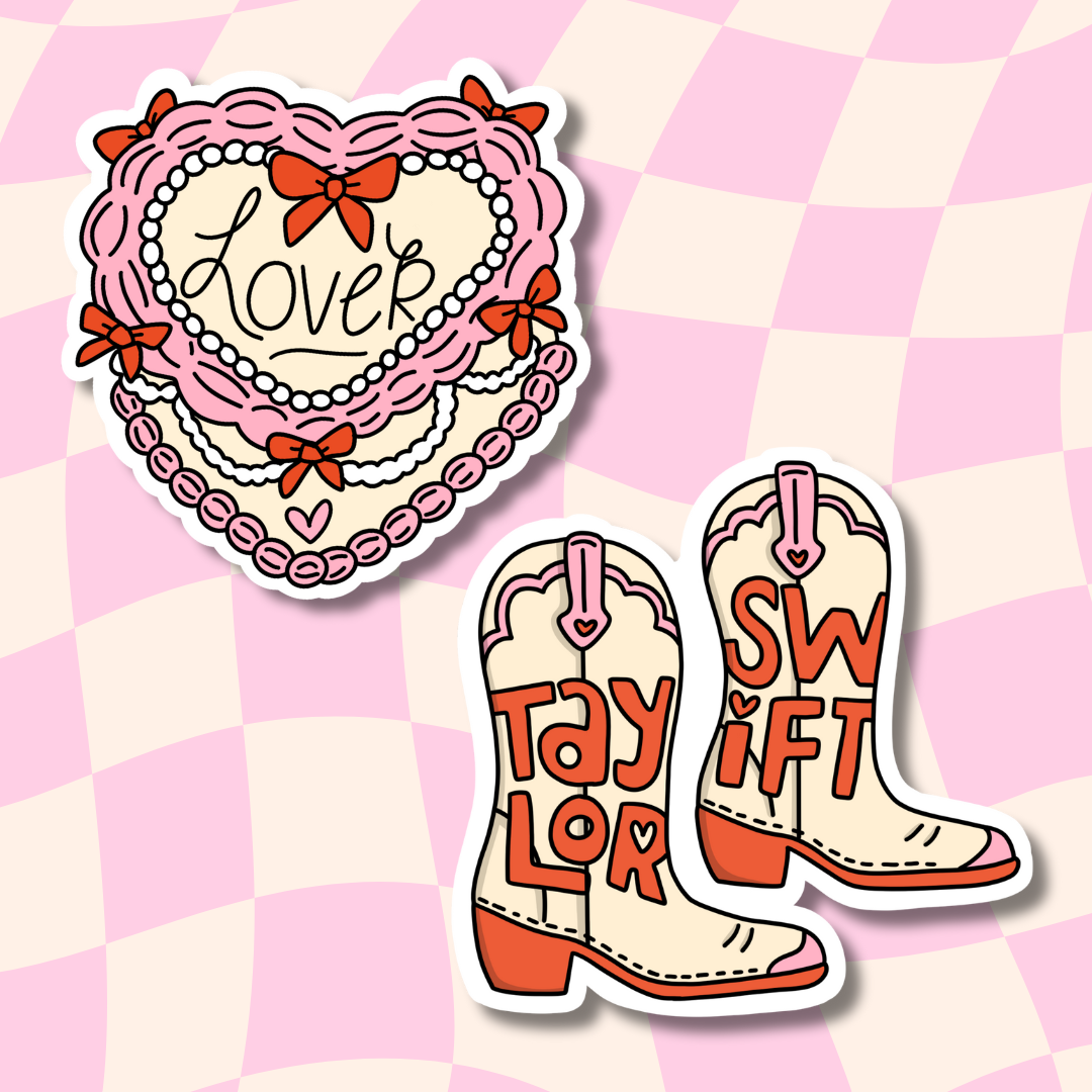 Swiftie Stickers || Boots Sticker || Lover Cake || Waterproof Stickers || Vinyl Sticker ||