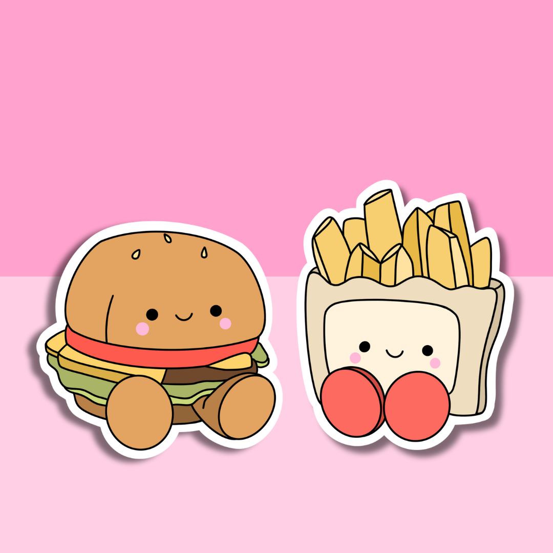 Perfect Match Stickers || Bestie Stickers || Food Sticker || Waterproof || Laptop Sticker || Sticker Aesthetic