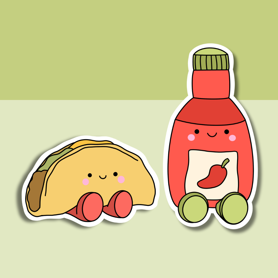 Perfect Match Stickers || Bestie Stickers || Food Sticker || Waterproof || Laptop Sticker || Sticker Aesthetic