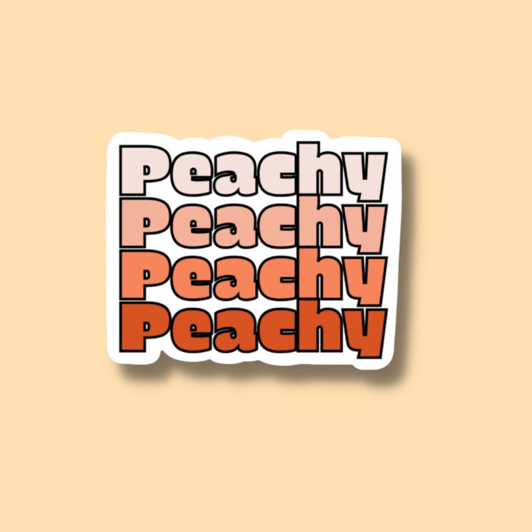 Peach Stickers || Sticker Pack || Waterproof Stickers || Sticker Aesthetic || Retro Stickers || Water Bottle Stickers || Laptop Stickers ||