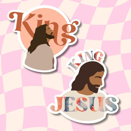Jesus Stickers || Faith Stickers || Bible Stickers || Waterproof Stickers || Laptop Stickers || Water Bottle Stickers || King Jesus