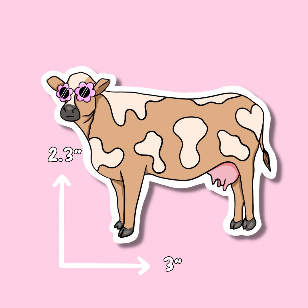 Cat Sticker || Waterproof || Cow Sticker || Summer Stickers || Sunglasses || Laptop Stickers || Vinyl Stickers || Goose