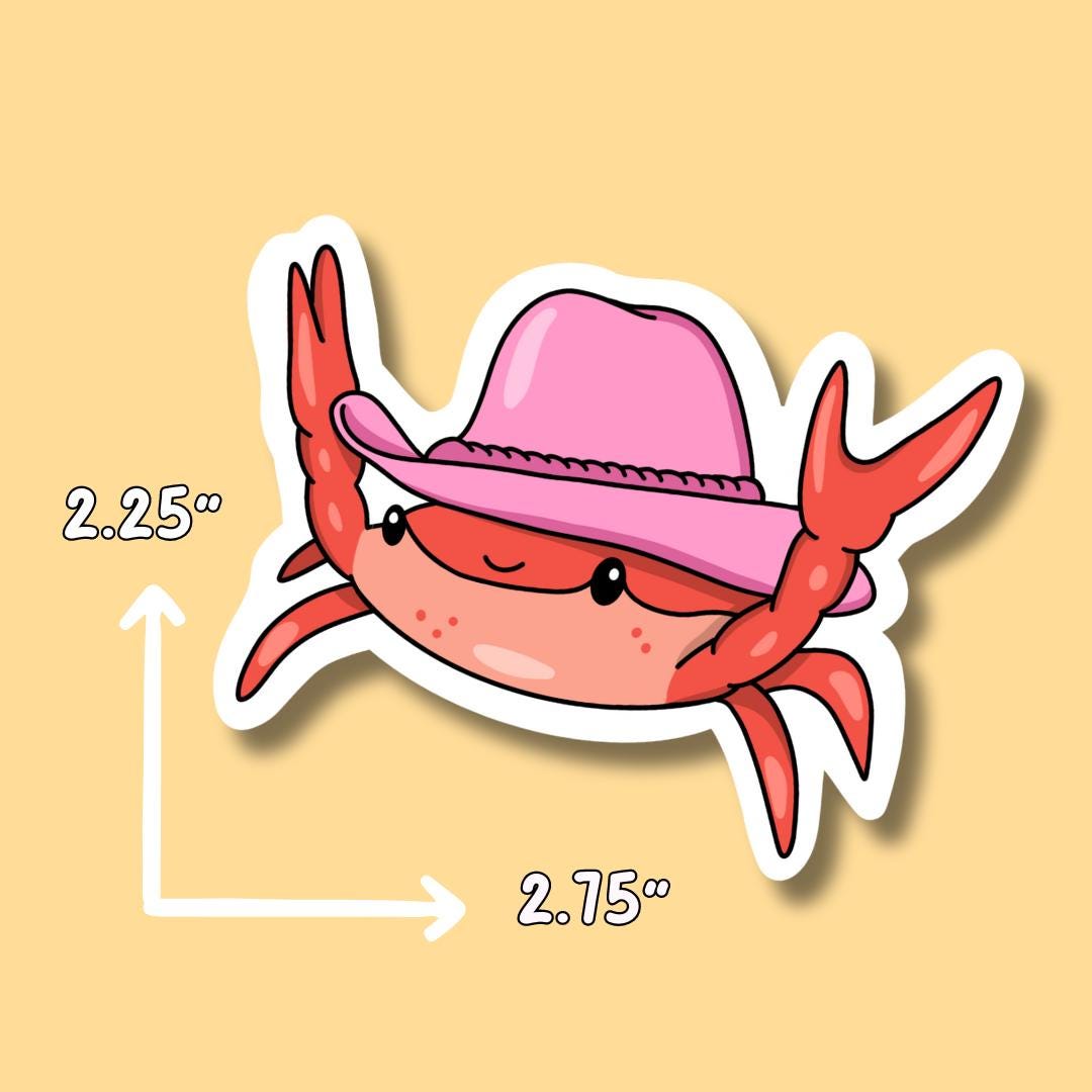 Cherry Cola Sticker || Crab Sticker || Summer || Waterproof || Pink || Cherries || Water Bottle Stickers ||
