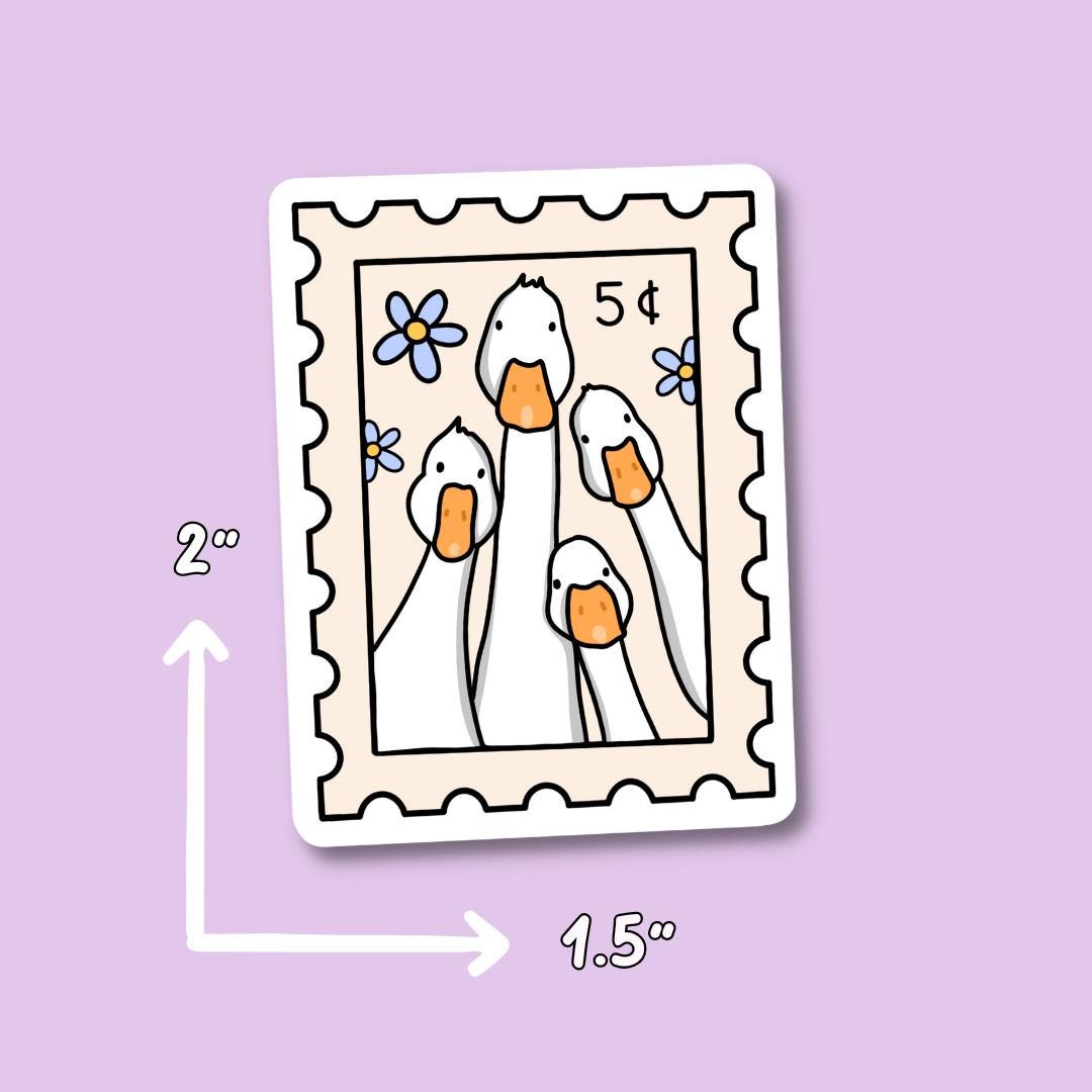 Stickers || Waterproof Sticker || Sticker Aesthetic || Stamp Stickers || Flower || Water Bottle Stickers || Laptop Stickers || Duck Sticker