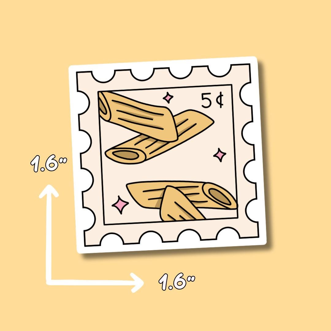 Pasta Stickers || Waterproof Sticker || Stamp Stickers || Water Bottle Stickers || Laptop Stickers || Macaroni Sticker || Ravioli Sticker