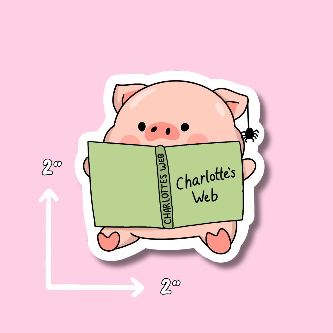 Pig Sticker || Waterproof || Charlottes Web || Summer Stickers || Laptop Stickers || Water Bottle Stickers || Piggy Stickers