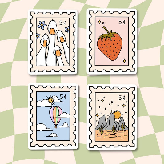 Stickers || Waterproof Sticker || Sticker Aesthetic || Stamp Stickers || Flower || Water Bottle Stickers || Laptop Stickers || Duck Sticker