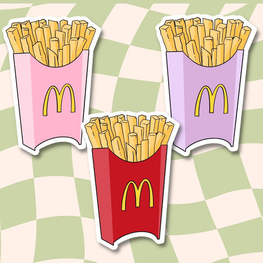 McDonald's Fries Sticker || Food Sticker || Summer Stickers || Laptop Stickers || Waterproof || French Fries Sticker |