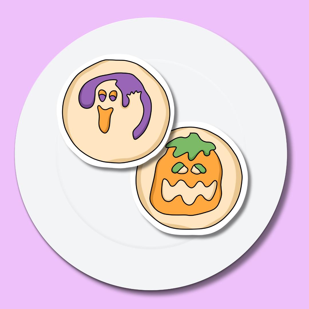 Pillsbury Cookie Sticker || Ghost Stickers || Pumpkin Sticker || Waterproof || Halloween Stickers || Fall Aesthetic || Autumn ||