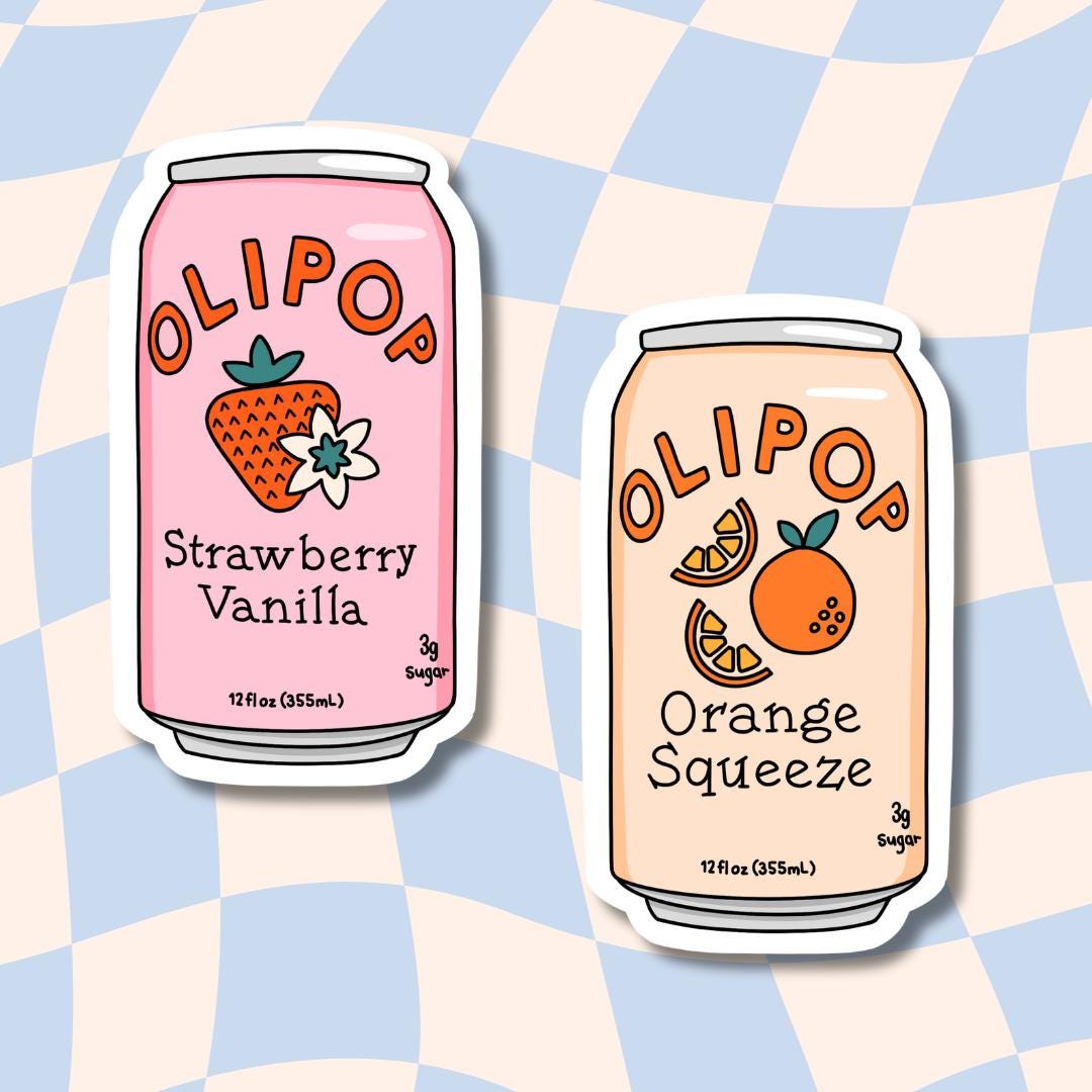 Olipop Stickers || Summer Stickers || Sticker Aesthetic || Laptop Stickers || Waterproof Stickers || Soda Stickers ||