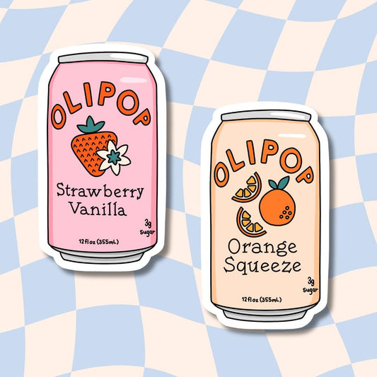 Olipop Stickers || Summer Stickers || Sticker Aesthetic || Laptop Stickers || Waterproof Stickers || Soda Stickers ||