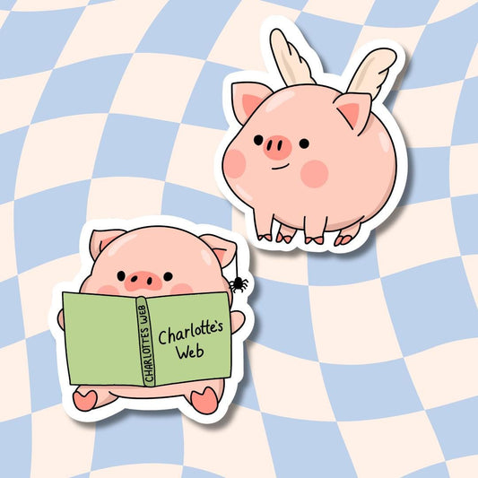 Pig Sticker || Waterproof || Charlottes Web || Summer Stickers || Laptop Stickers || Water Bottle Stickers || Piggy Stickers