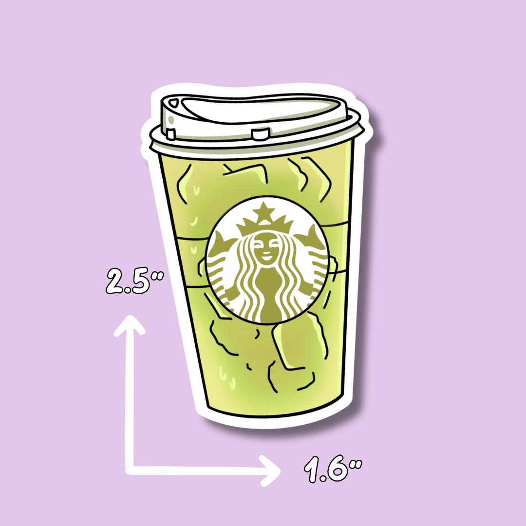 Iced Coffee Sticker || Coffee Sticker || Waterproof || Starbucks || Matcha Stickers || Water Bottle Sticker || Refresher Sticker ||
