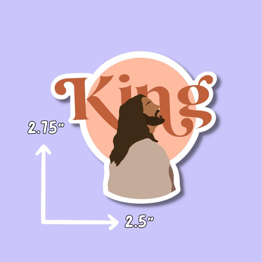 Jesus Stickers || Faith Stickers || Bible Stickers || Waterproof Stickers || Laptop Stickers || Water Bottle Stickers || King Jesus
