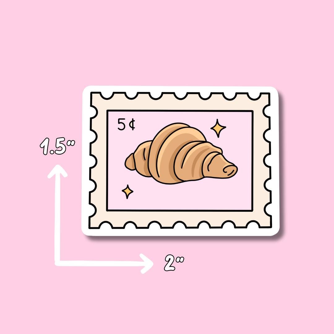 Stamp Stickers || Croissant Sticker || Lobster || Waterproof || Cowboy Boots || Vinyl Stickers || Bow || Coquette Aesthetic ||
