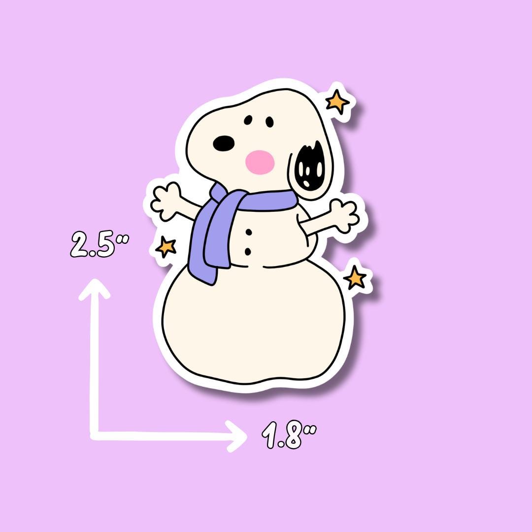 Snoopy Stickers || iced coffee || Waterproof || Winter Snoopy || Vinyl Sticker || Water Bottle Stickers || Laptop Stickers || Charlie Brown