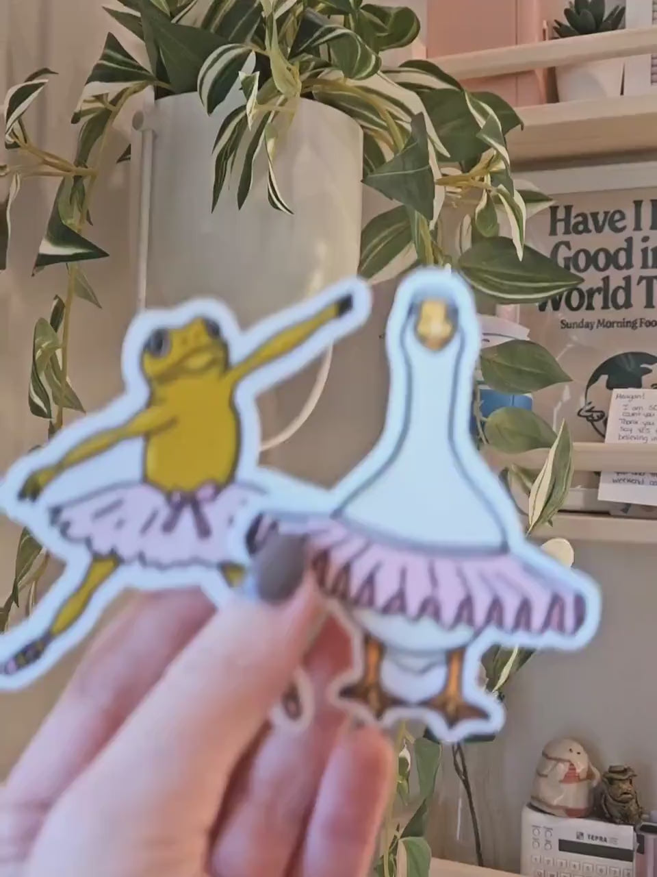 Ballet Frog Sticker || Ballet Goose Stickers || Sticker Aesthetic || Laptop Stickers || Waterproof Stickers || Tutu Stickers || Dance ||