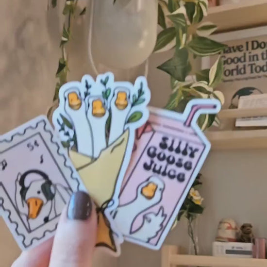 Goose Stickers || Summer Stickers || Sticker Aesthetic || Laptop Stickers || Waterproof Stickers || Silly Goose || Stamp Stickers ||