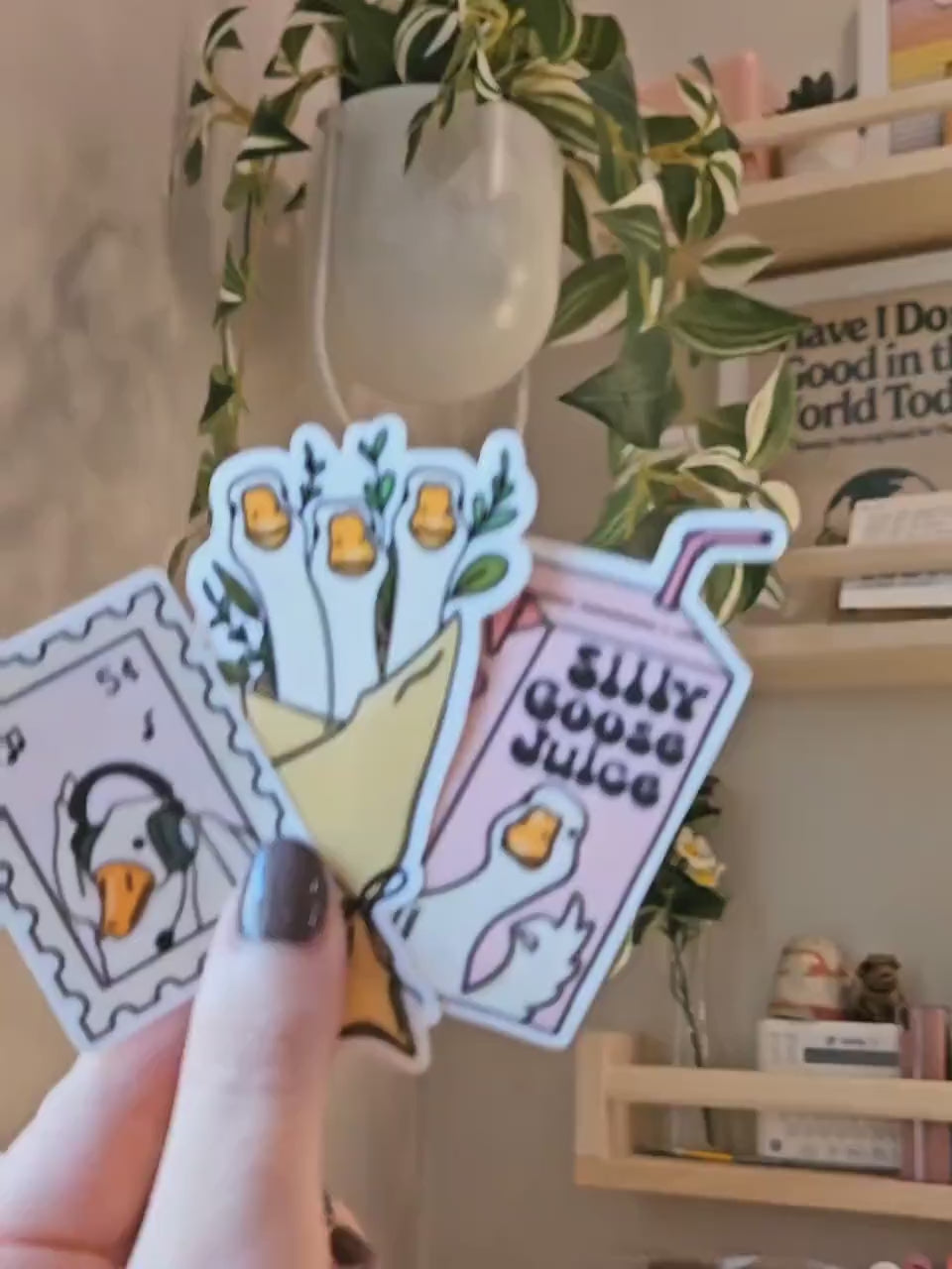 Goose Stickers || Summer Stickers || Sticker Aesthetic || Laptop Stickers || Waterproof Stickers || Silly Goose || Stamp Stickers ||