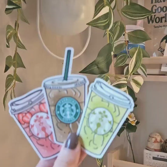 Iced Coffee Sticker || Coffee Sticker || Waterproof || Starbucks || Matcha Stickers || Water Bottle Sticker || Refresher Sticker ||