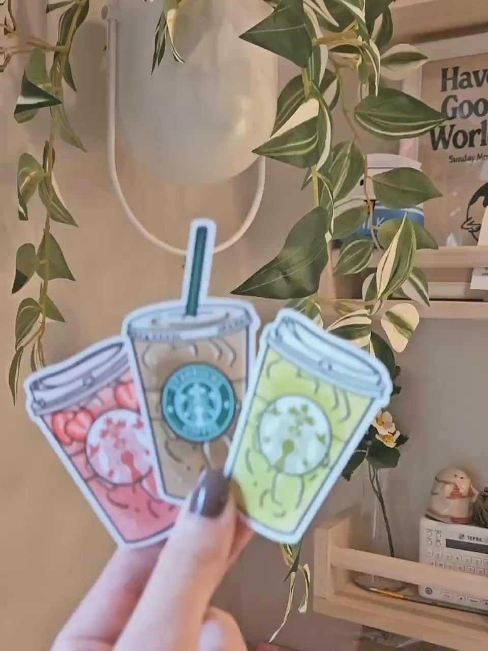 Iced Coffee Sticker || Coffee Sticker || Waterproof || Starbucks || Matcha Stickers || Water Bottle Sticker || Refresher Sticker ||